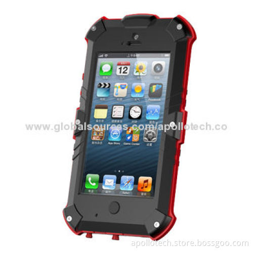 Phone Case for iPhone 5/5S with IP65 Waterproof/Dust-proof Level, Made of PC + ABS Raw Materials
